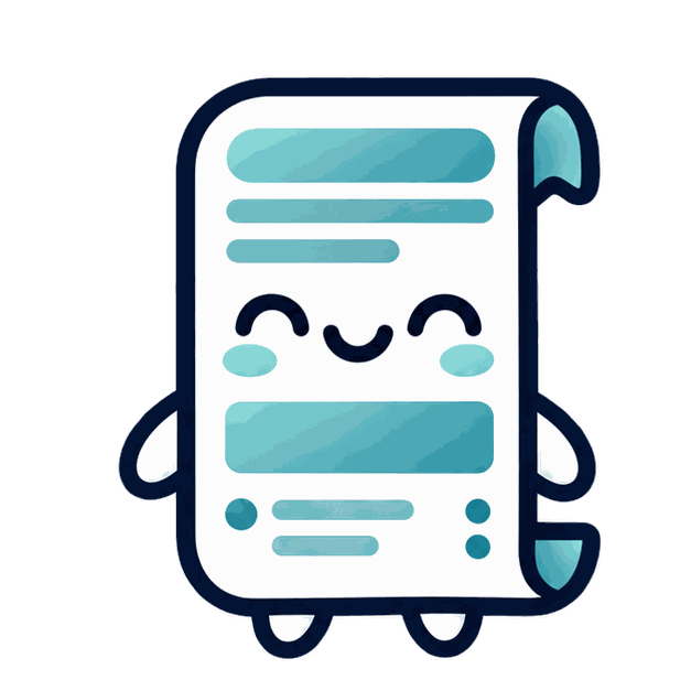 The Receipts, Please. smiling receipt mascot